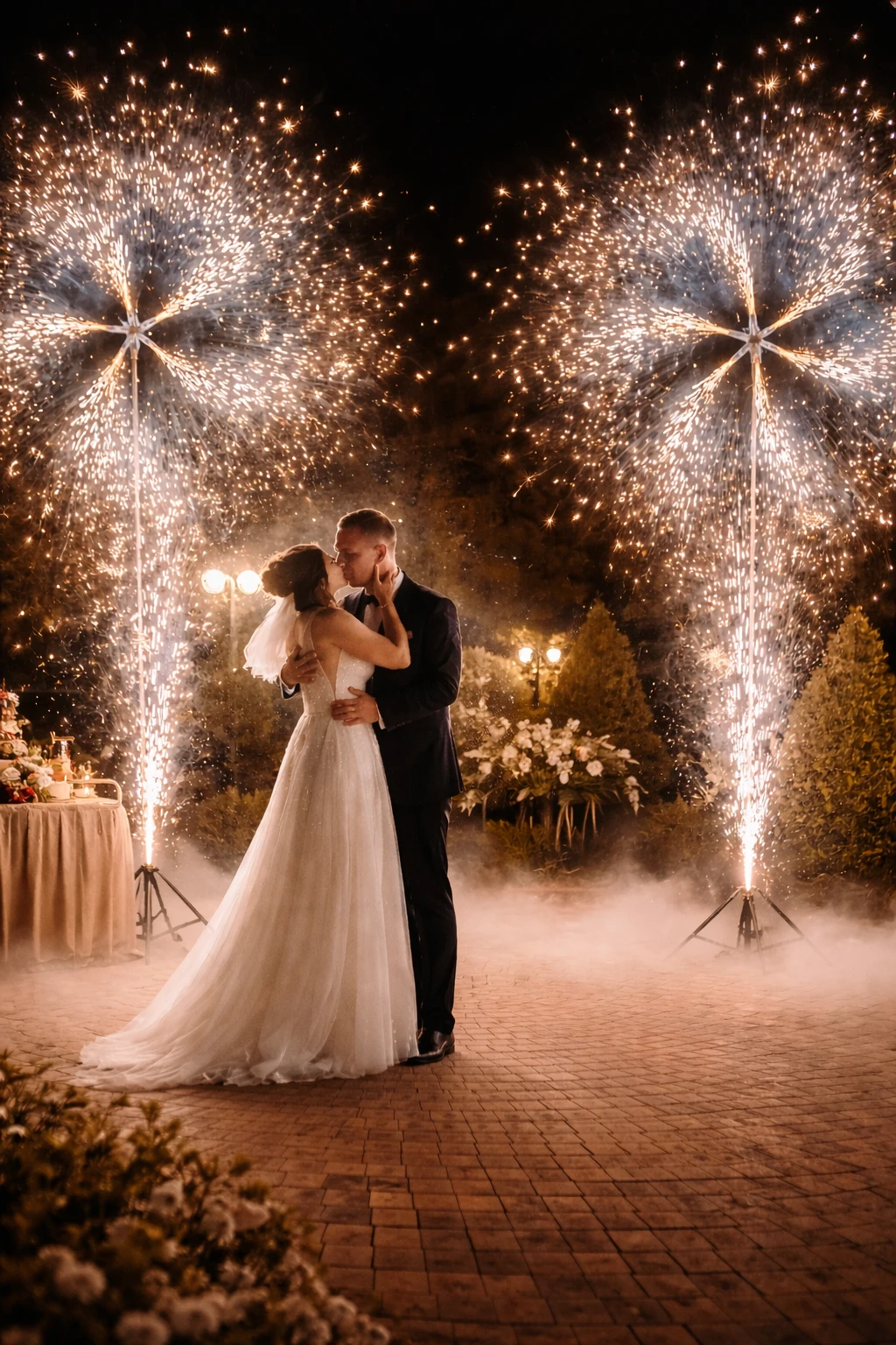 Wiatraki iskier pokaz weselny